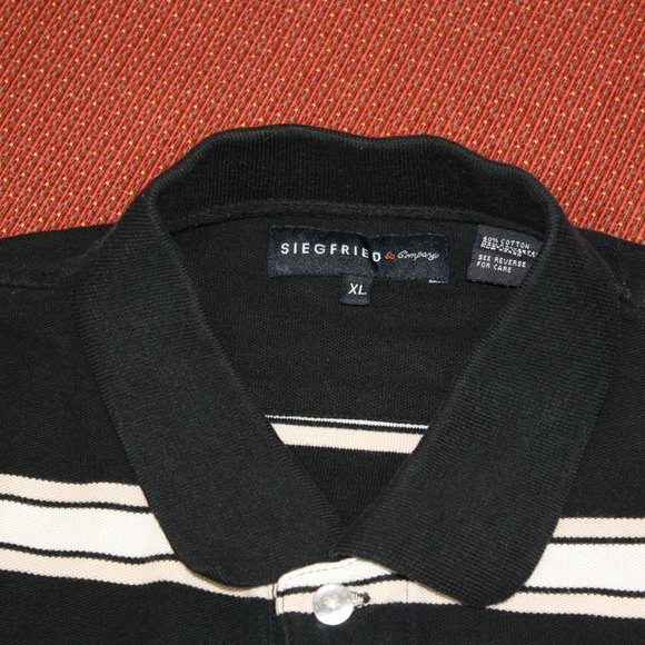 Siegfried Men's XL Black Striped Polo 5017 - Picture 3 of 3